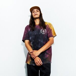 Rebel8 Multicolor Tie-Dye Men's Shirt, size large, logo tee, streetwear, EUC